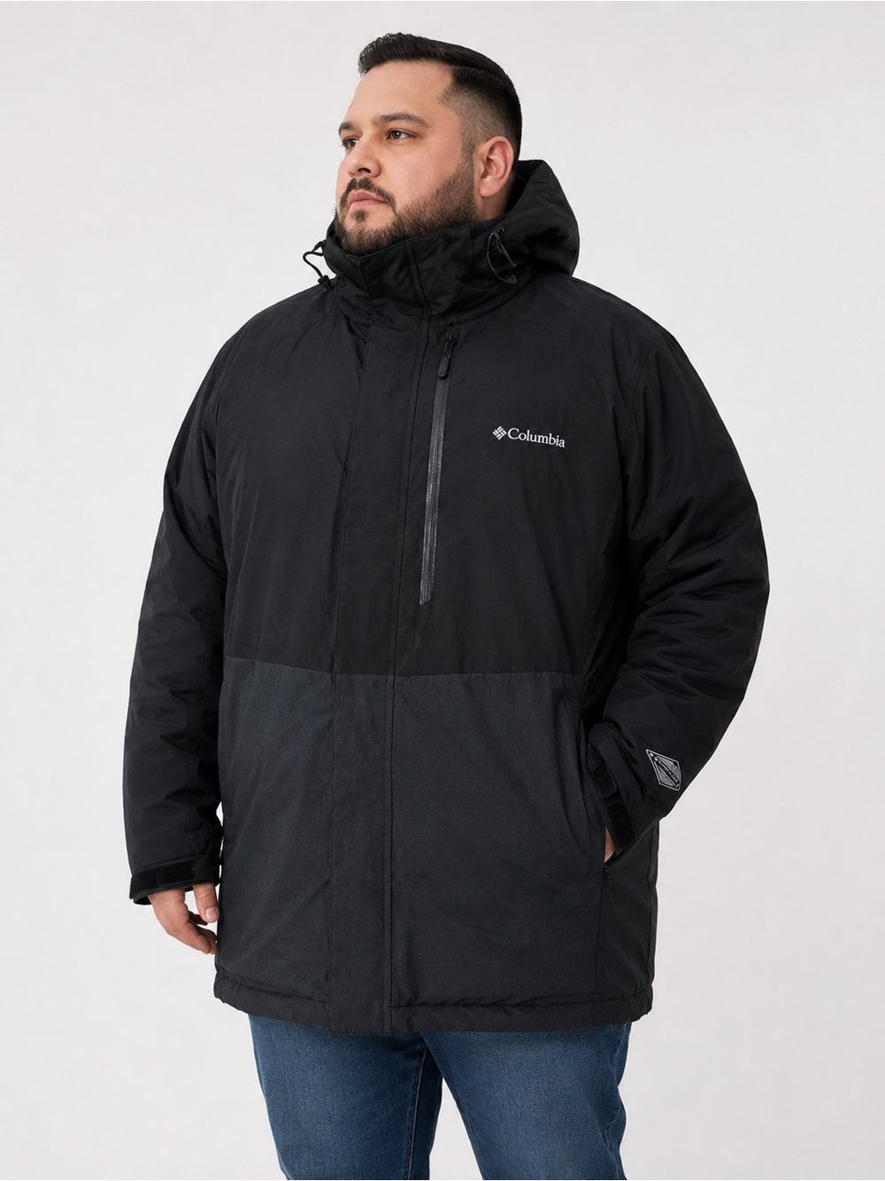 Columbia Men’s Omni-Tech Waterproof Hooded Jacket Black XXL
